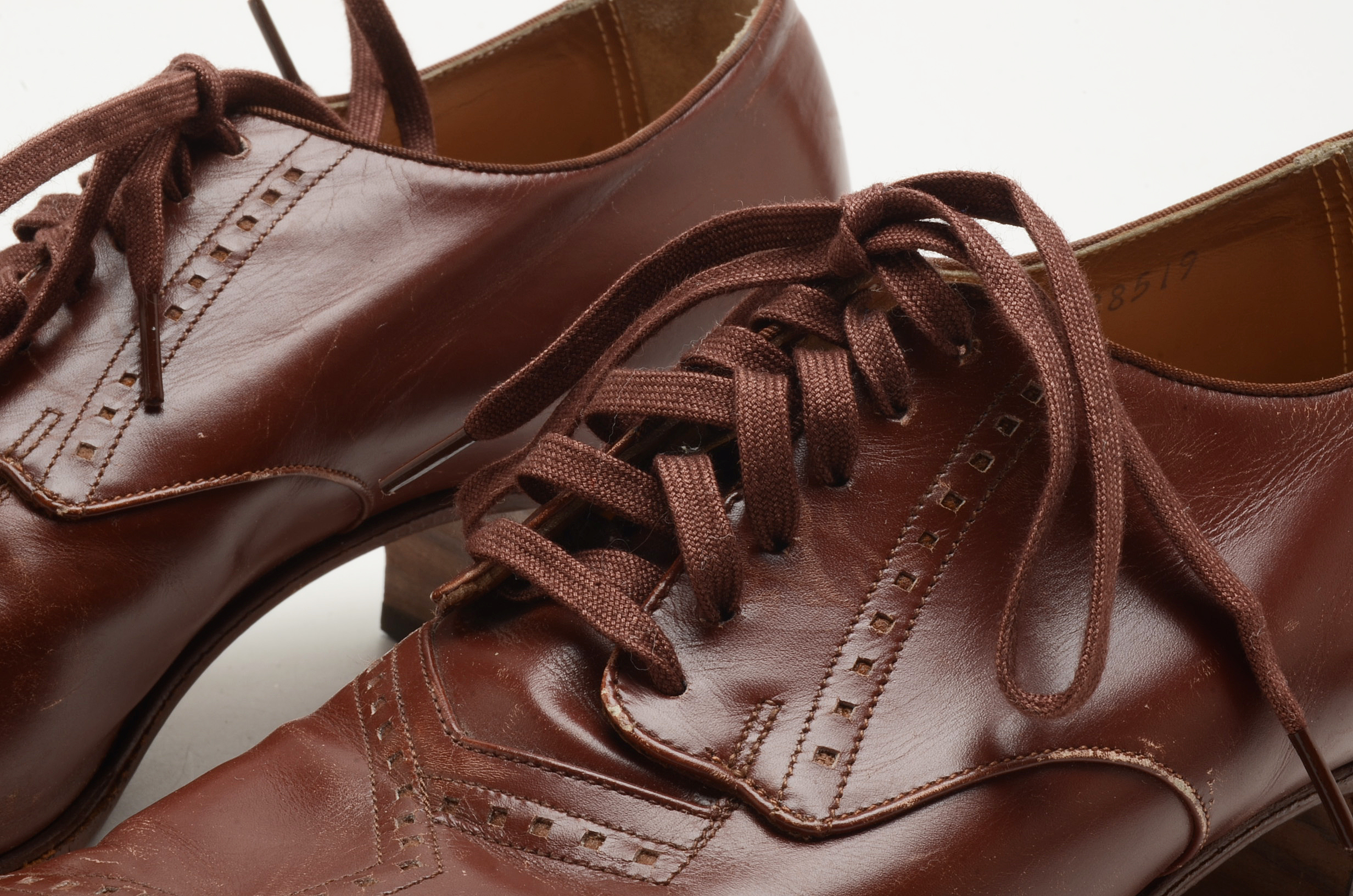 Two Pairs of Women's Vintage Heeled Oxfords