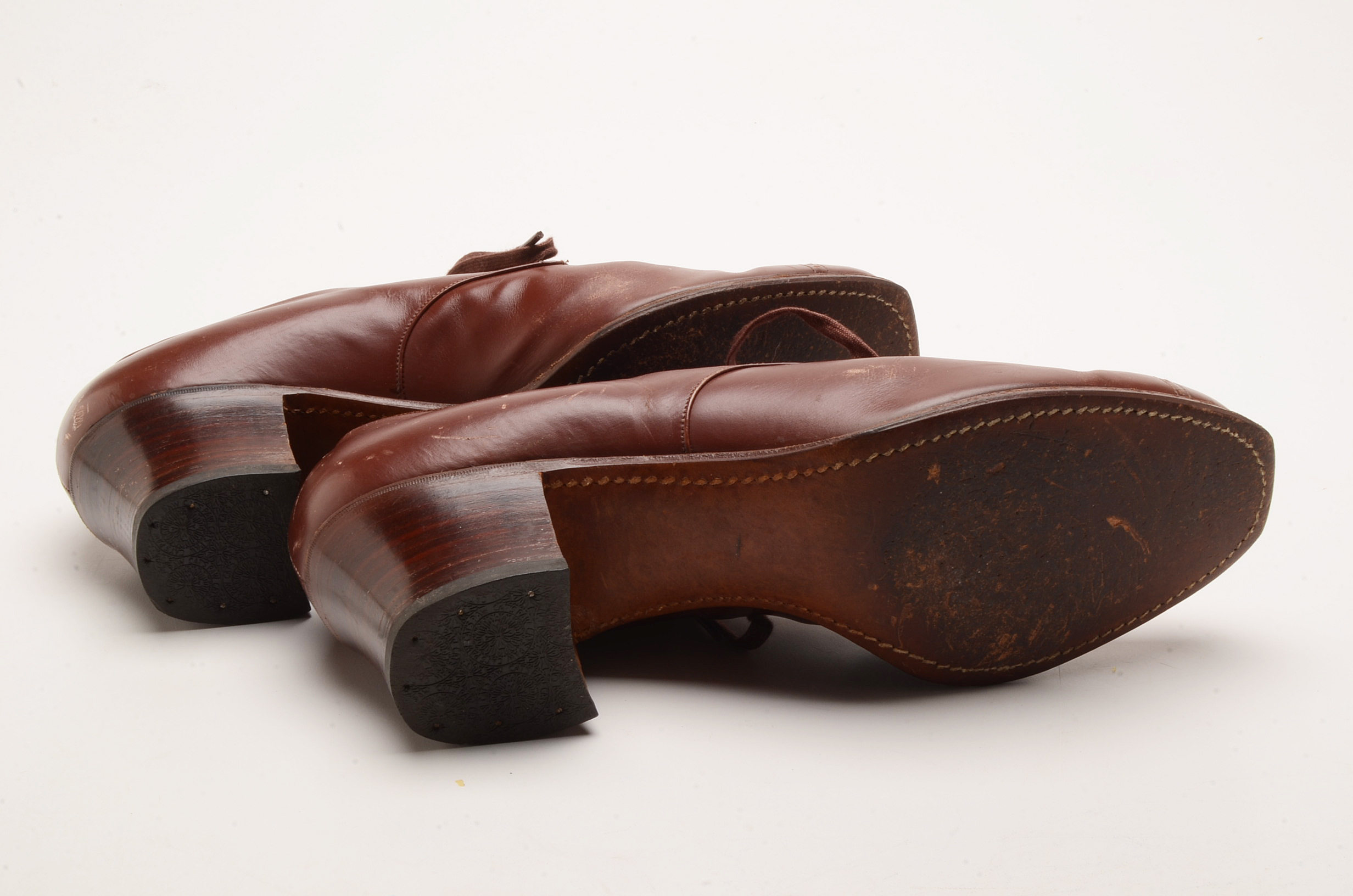 Two Pairs of Women's Vintage Heeled Oxfords