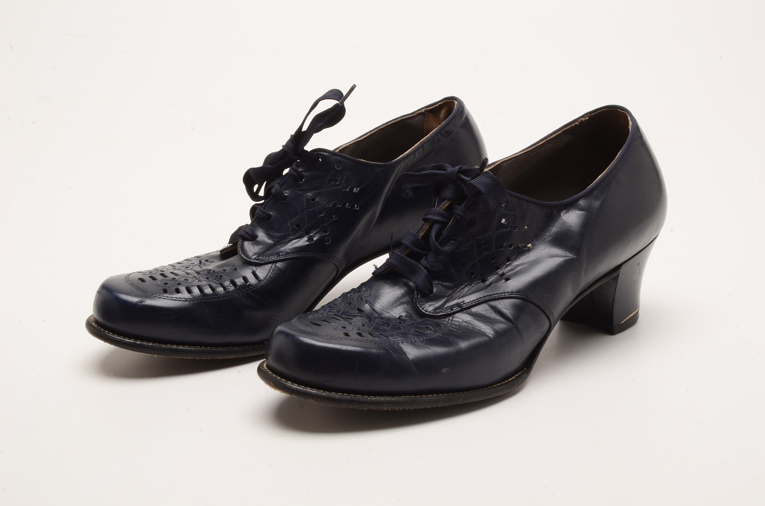 Two Pairs of Women's Vintage Heeled Oxfords