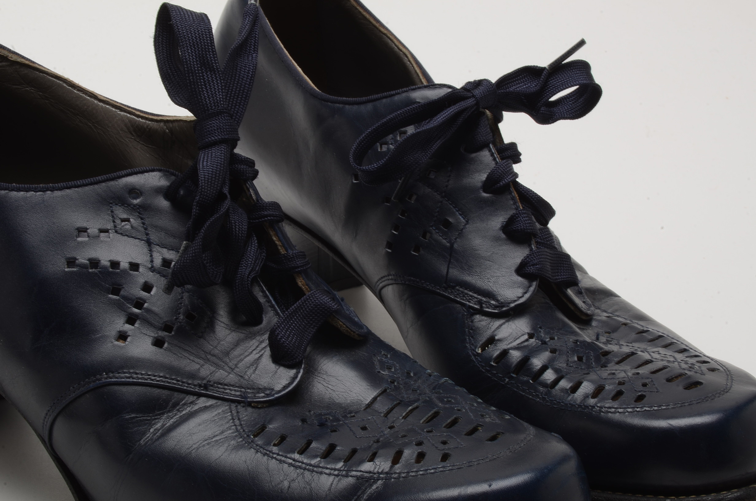 Two Pairs of Women's Vintage Heeled Oxfords