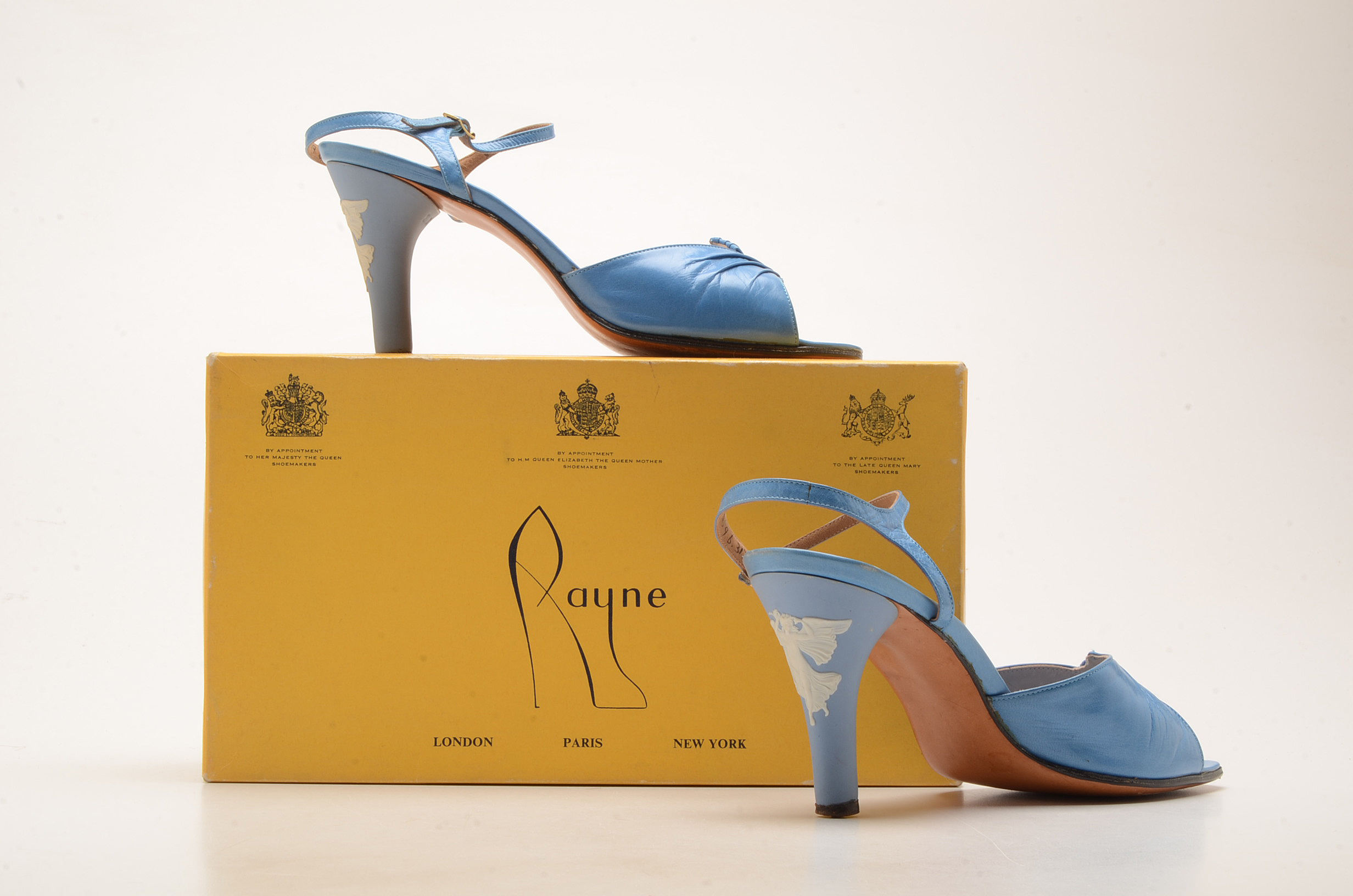 Vintage H&M Rayne Wedgwood Jasperware Heels with Original Box