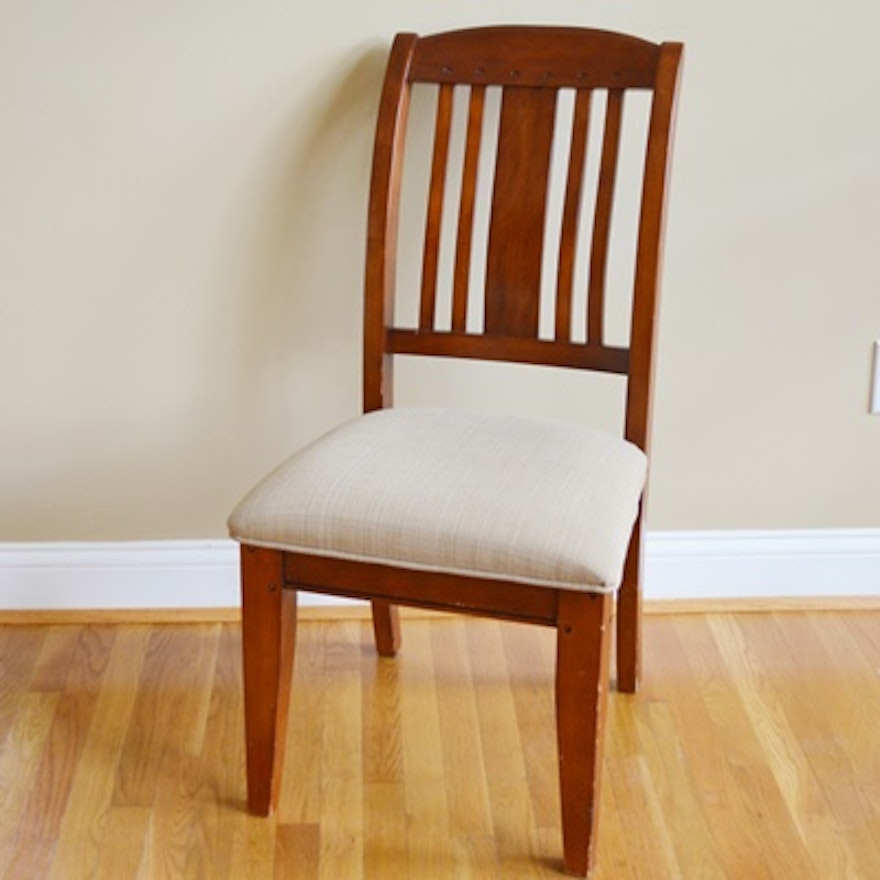 Upholstered Seat Wood Side Chair