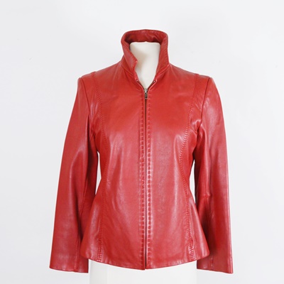 Alfani Red Leather Women's Jacket