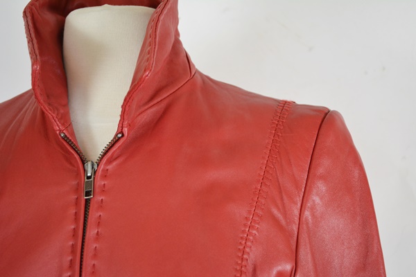 Alfani Red Leather Women's Jacket