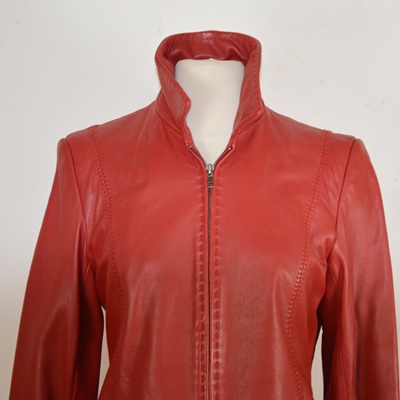 Alfani Red Leather Women's Jacket