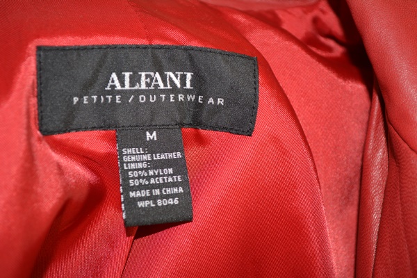 Alfani Red Leather Women's Jacket