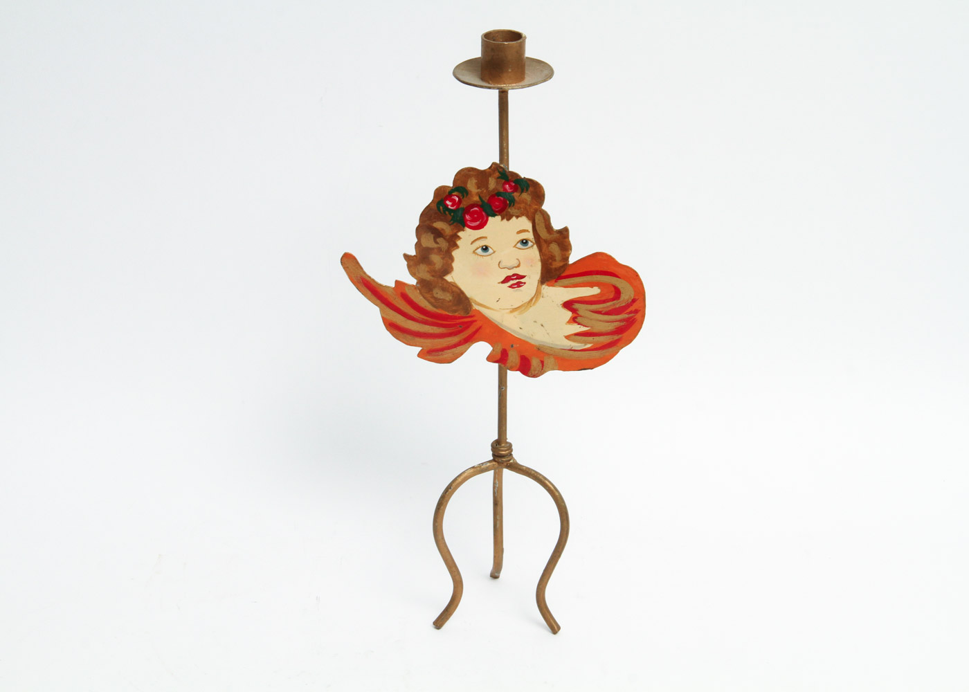 Collection of Home Decor Items including Metal Shelf