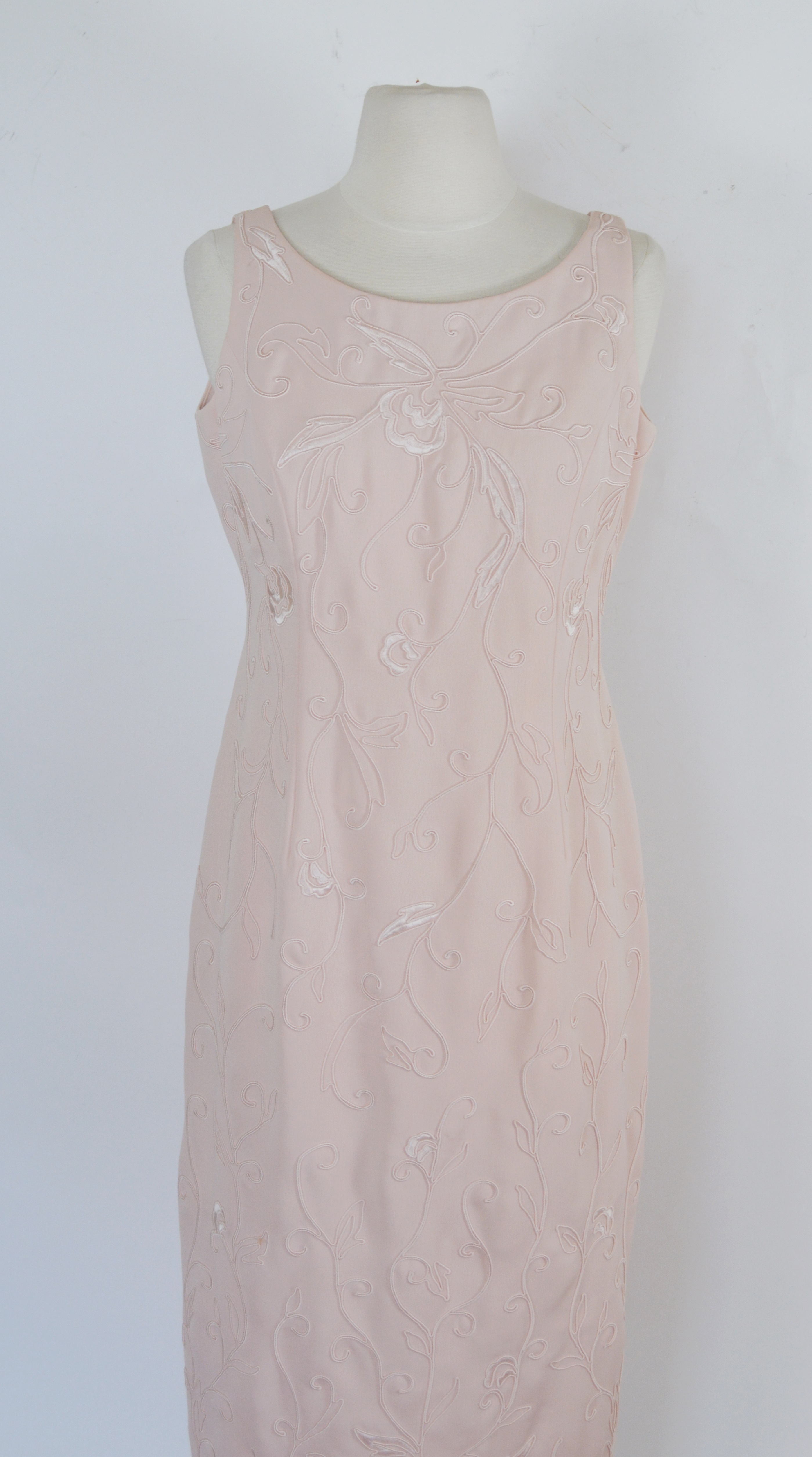 Marie St. Claire Embroidered Pink Sheath Dress With Jacket