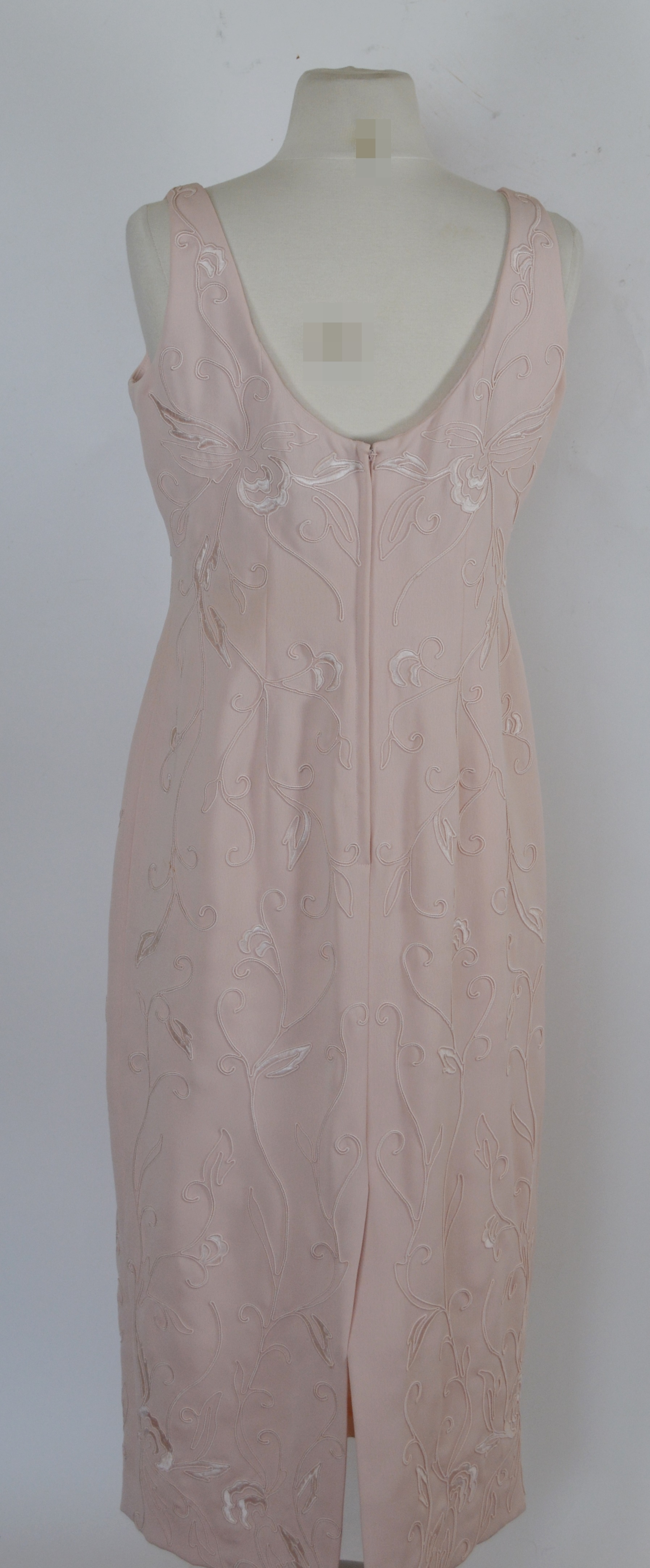 Marie St. Claire Embroidered Pink Sheath Dress With Jacket