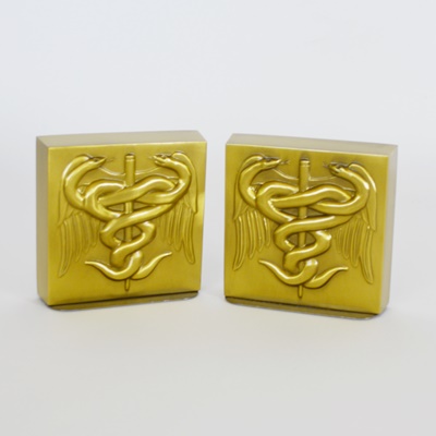 Brass Medical Bookends