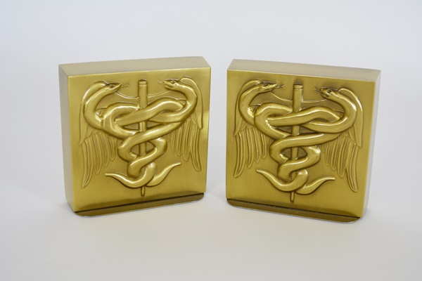 Brass Medical Bookends