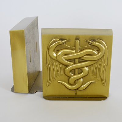 Brass Medical Bookends