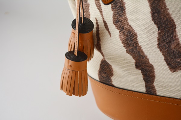 Ralph Laureen Zebra Print Canvas Handbag