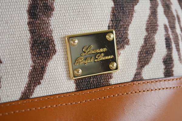 Ralph Laureen Zebra Print Canvas Handbag