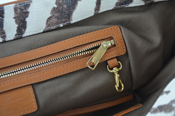 Ralph Laureen Zebra Print Canvas Handbag