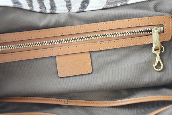 Ralph Laureen Zebra Print Canvas Handbag