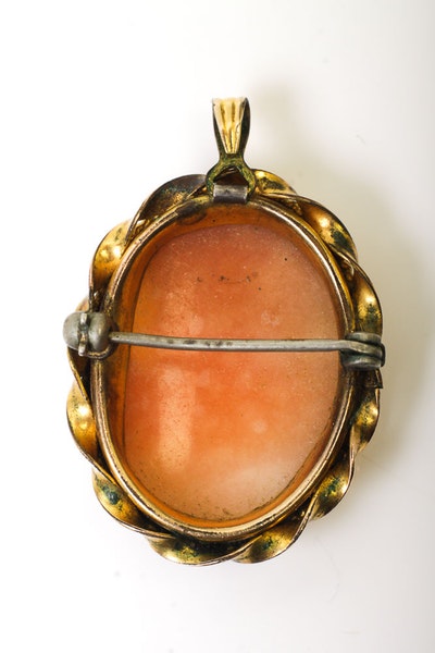 Vintage Gold Plated Cameo Jewelry