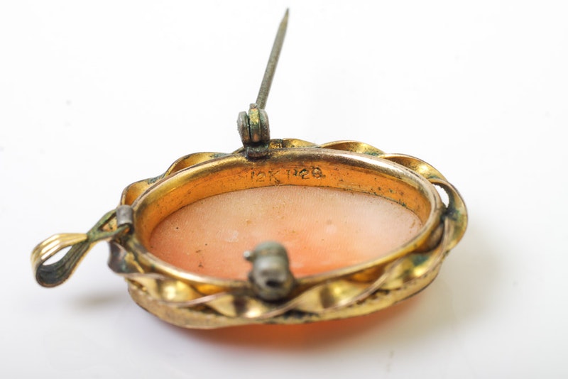 Vintage Gold Plated Cameo Jewelry