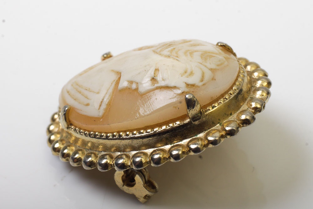 Cameo Pendant and Brooches