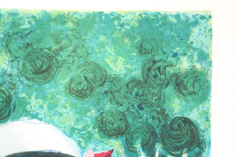 Casals Lithograph Print on Paper "Lady at the Horse Race"