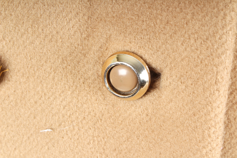 Vintage Double-Breasted Fur Collar Coat