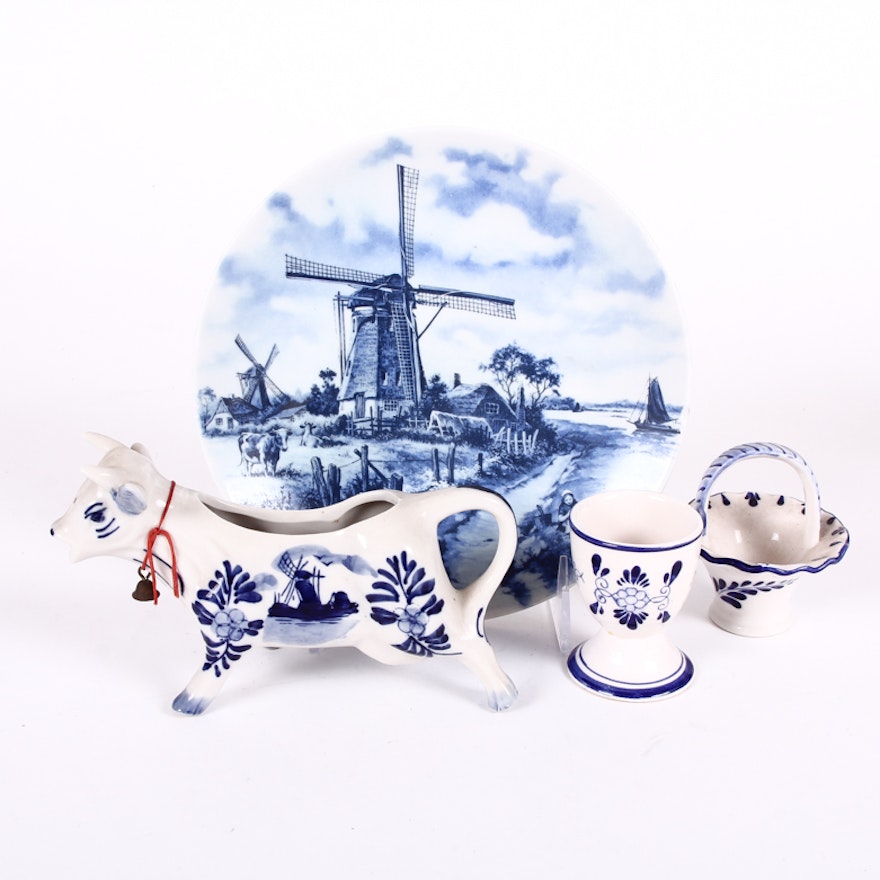 Collection of Hand Painted Delftware