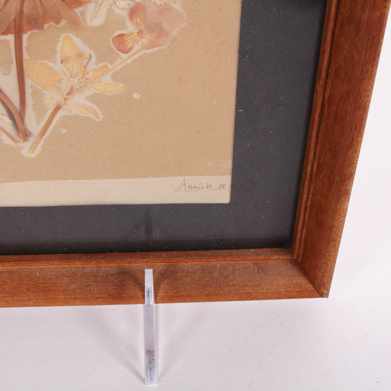 Pair of Framed Pressed Flower Art Pieces