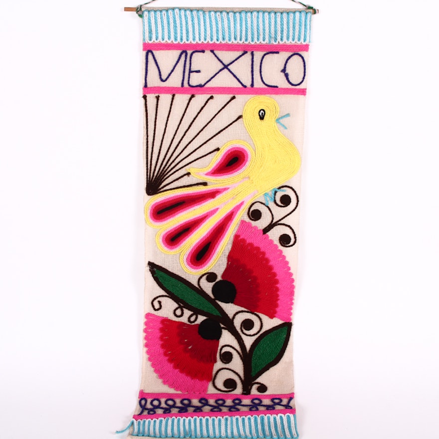 Mexican Folk Art Yarn Wall Hanging