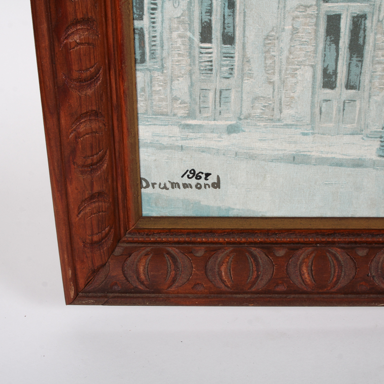 Reproduction George Drummond Mansfield Acrylic on Board Painting of Bourbon Street