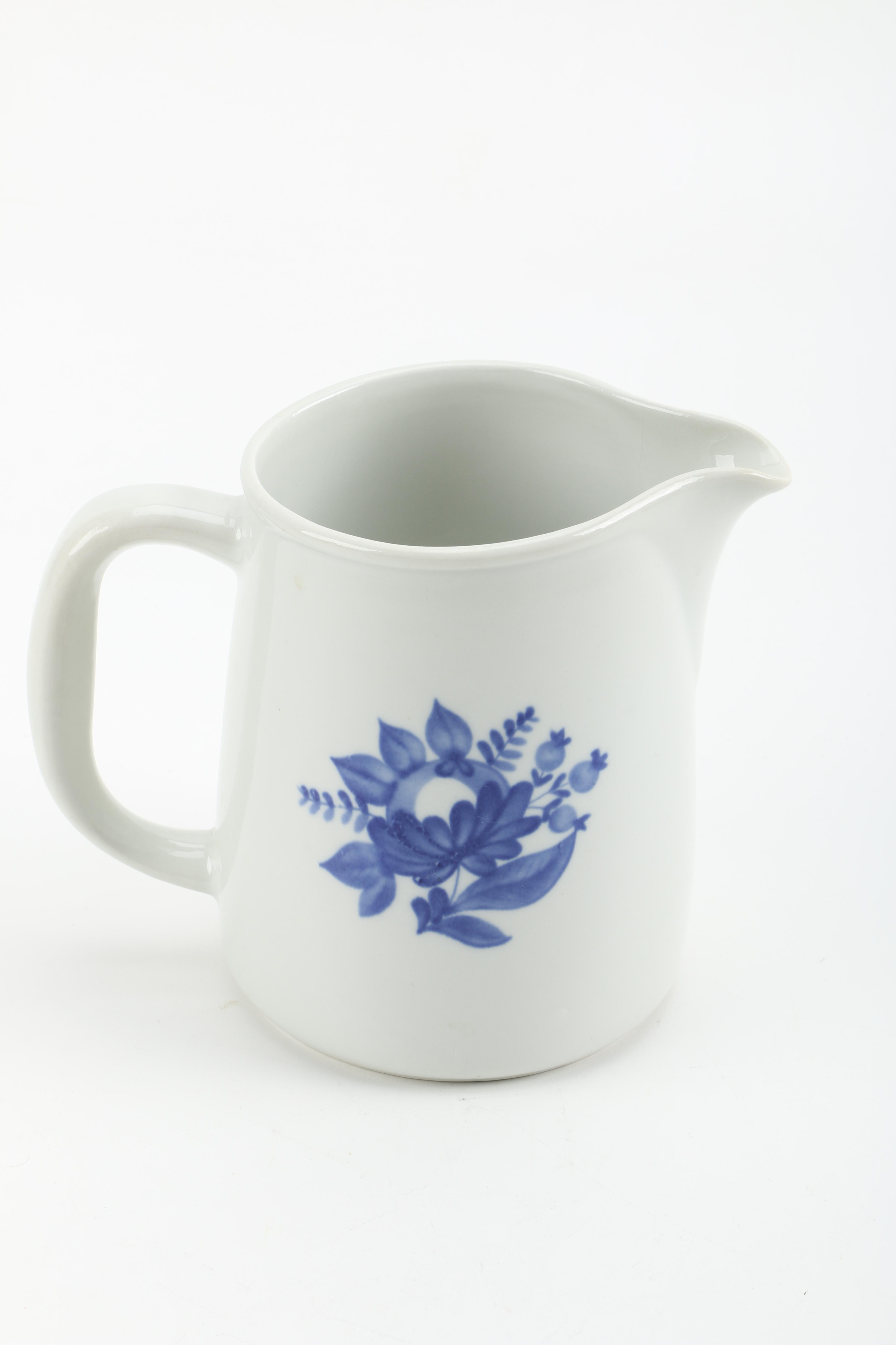 Vintage Copeland Spode Blue and White "Gloucester" Teapot and an Arabia Creamer