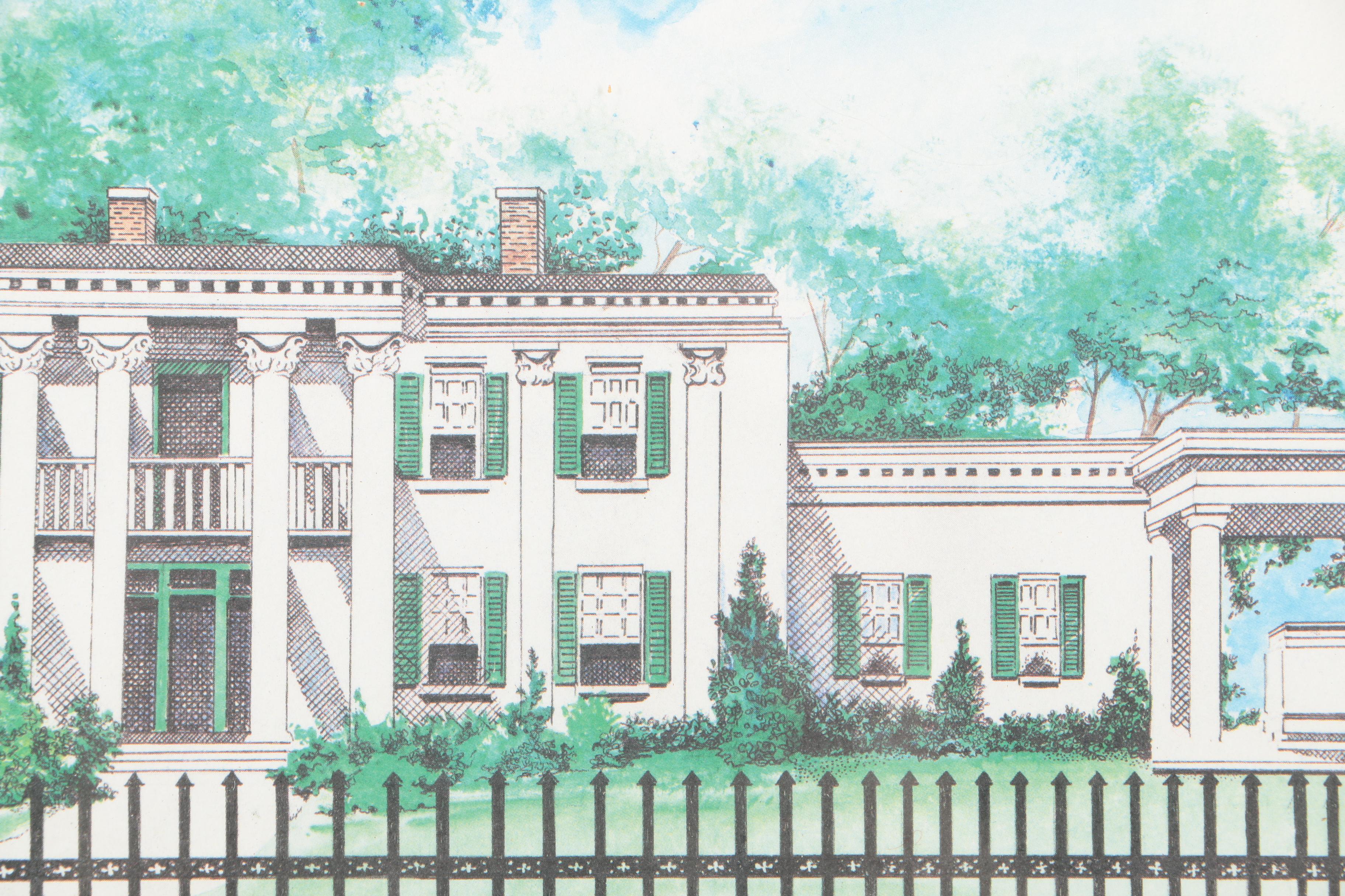 Richard V. Sebring Offset Lithographs of U. S. Presidents' Private Residences