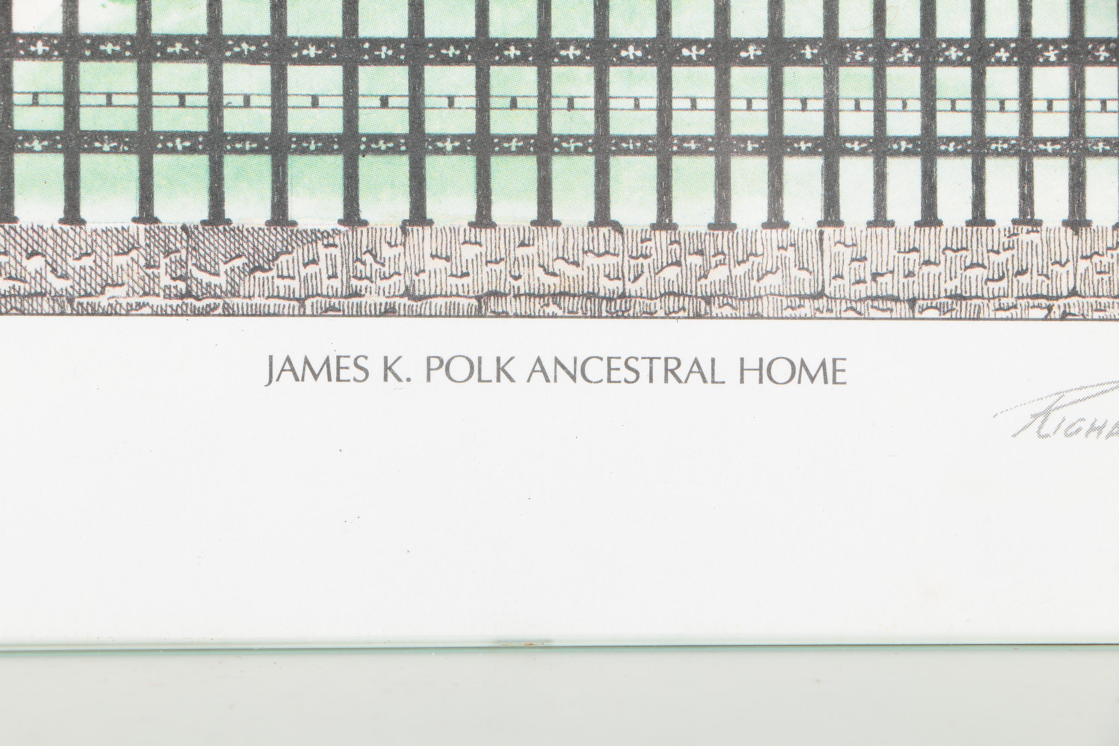 Richard V. Sebring Offset Lithographs of U. S. Presidents' Private Residences