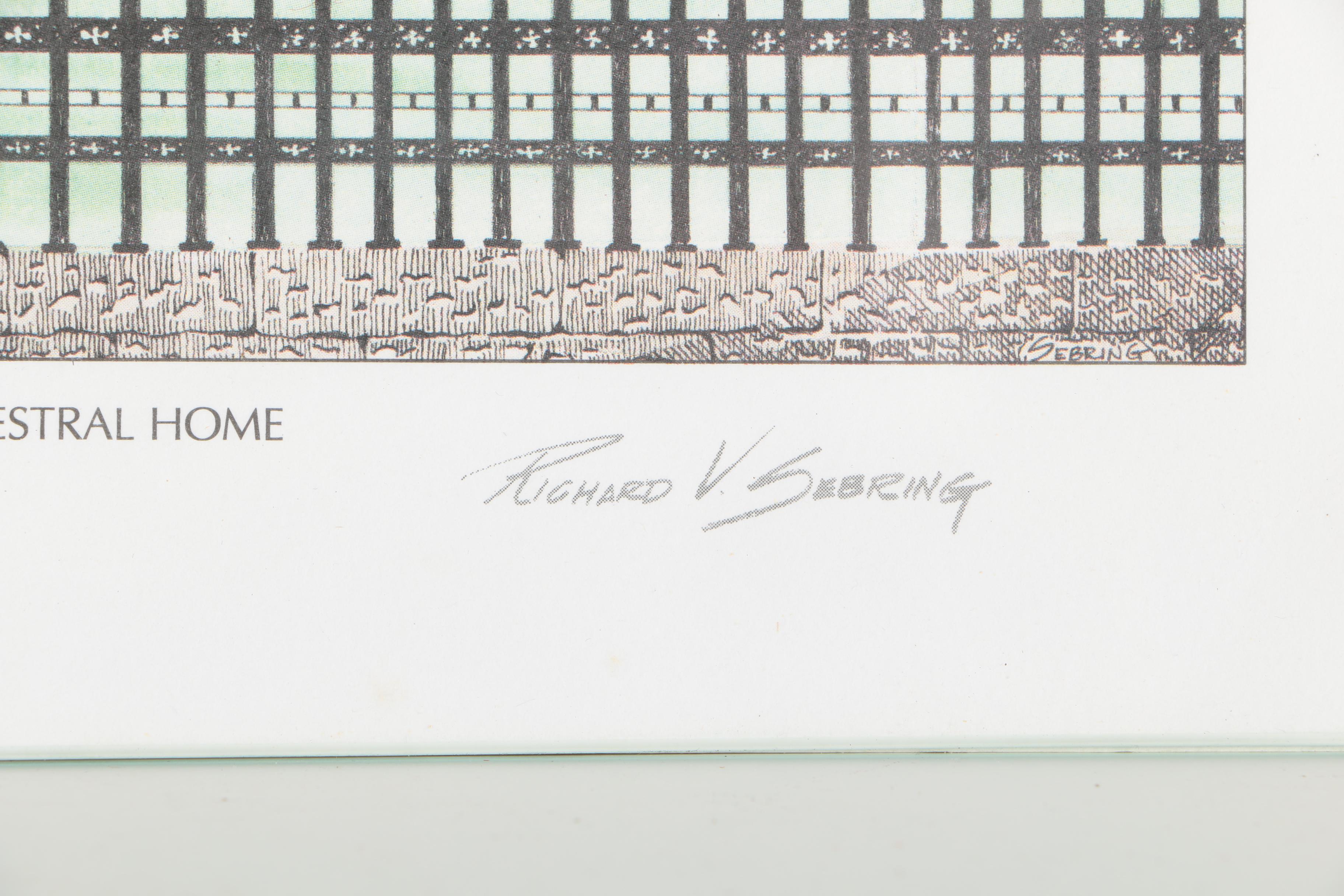 Richard V. Sebring Offset Lithographs of U. S. Presidents' Private Residences