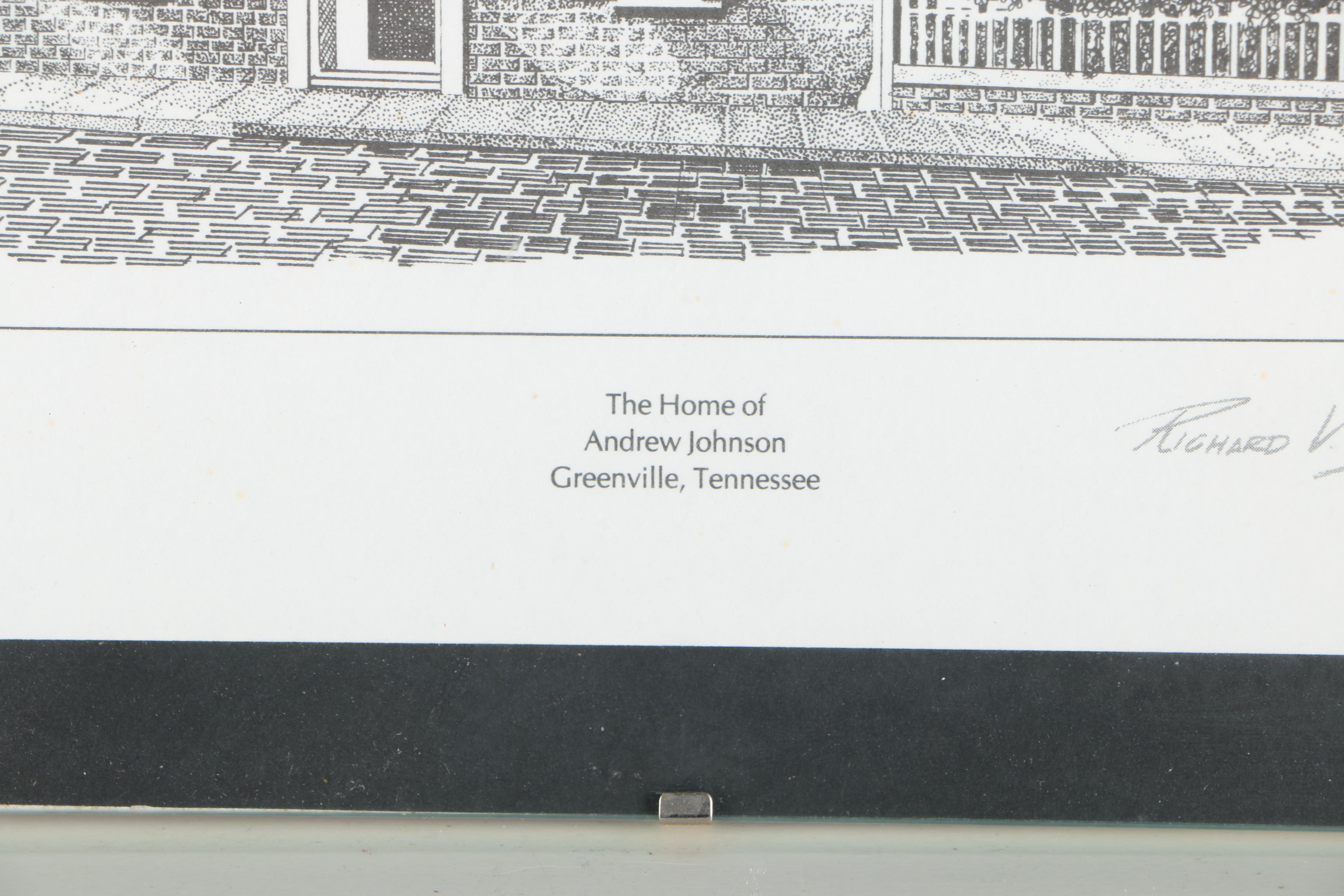 Richard V. Sebring Offset Lithographs of U. S. Presidents' Private Residences