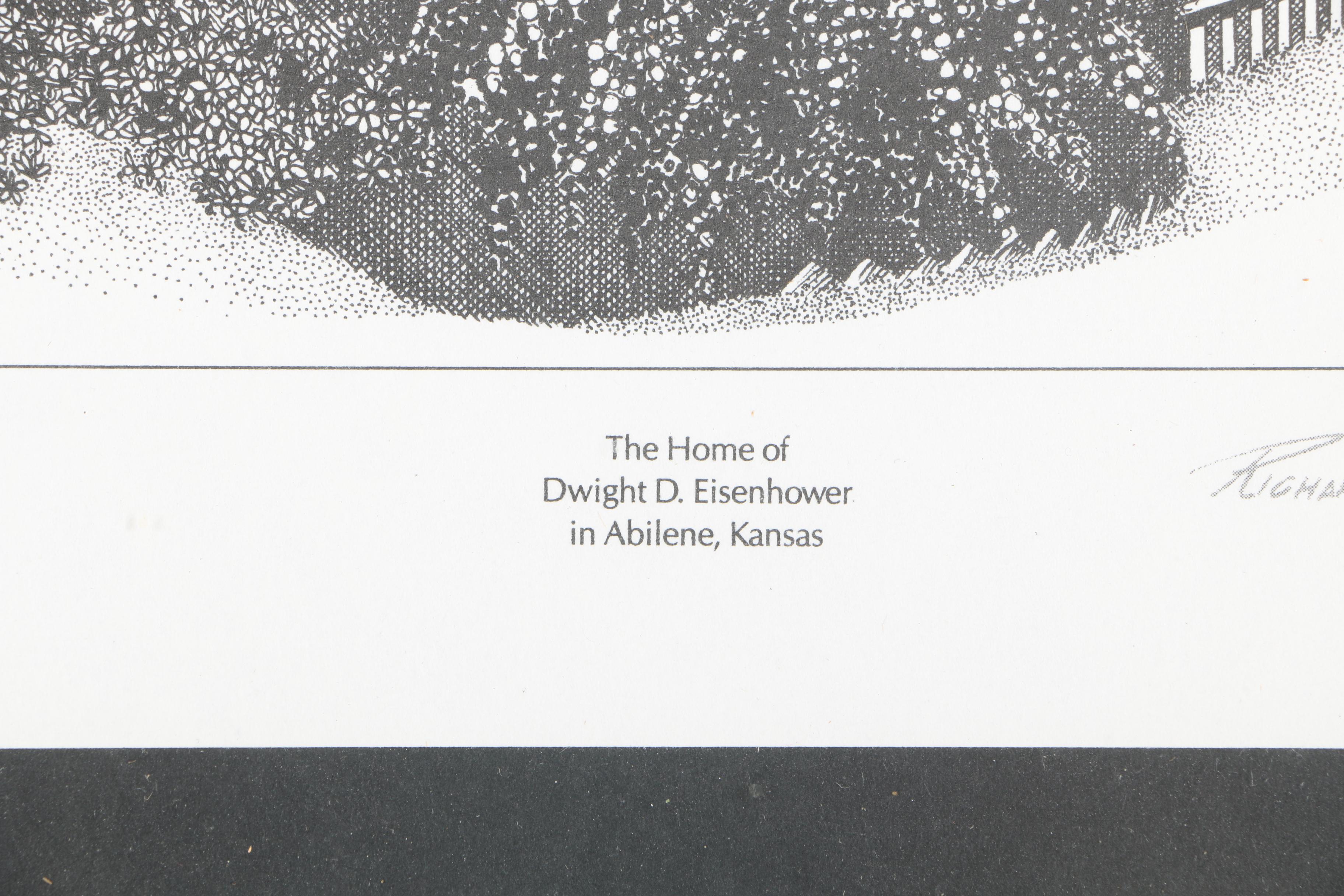 Richard V. Sebring Offset Lithographs of U. S. Presidents' Private Residences