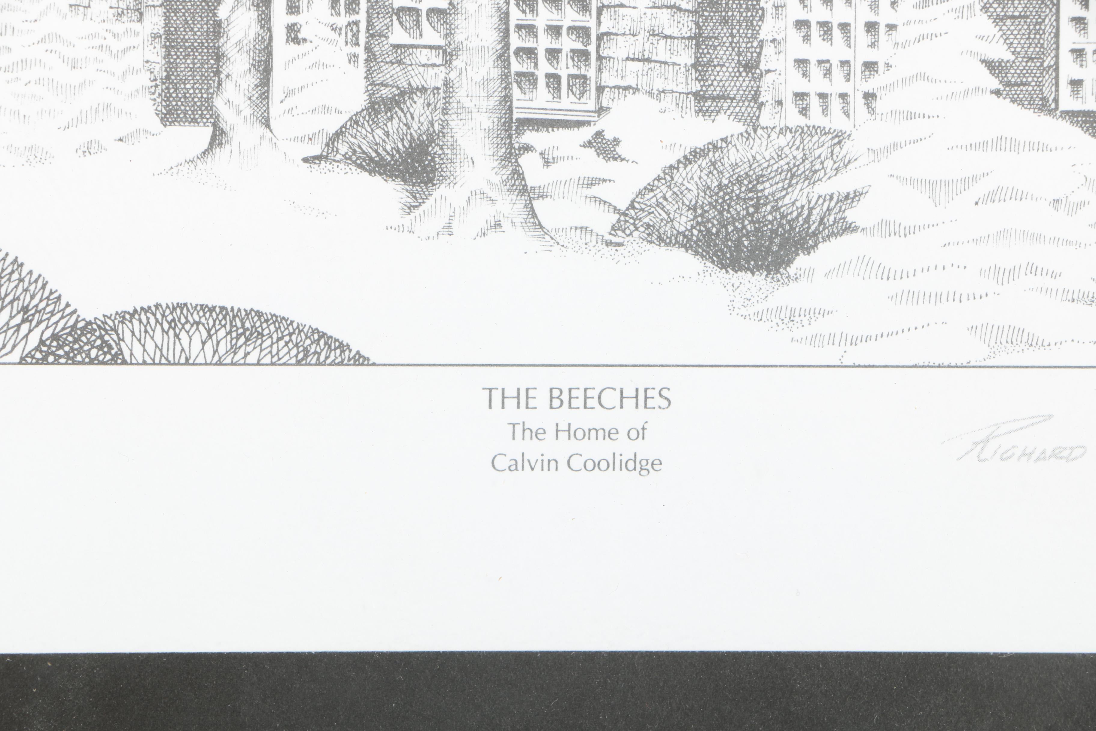 Richard V. Sebring Offset Lithographs of U. S. Presidents' Private Residences