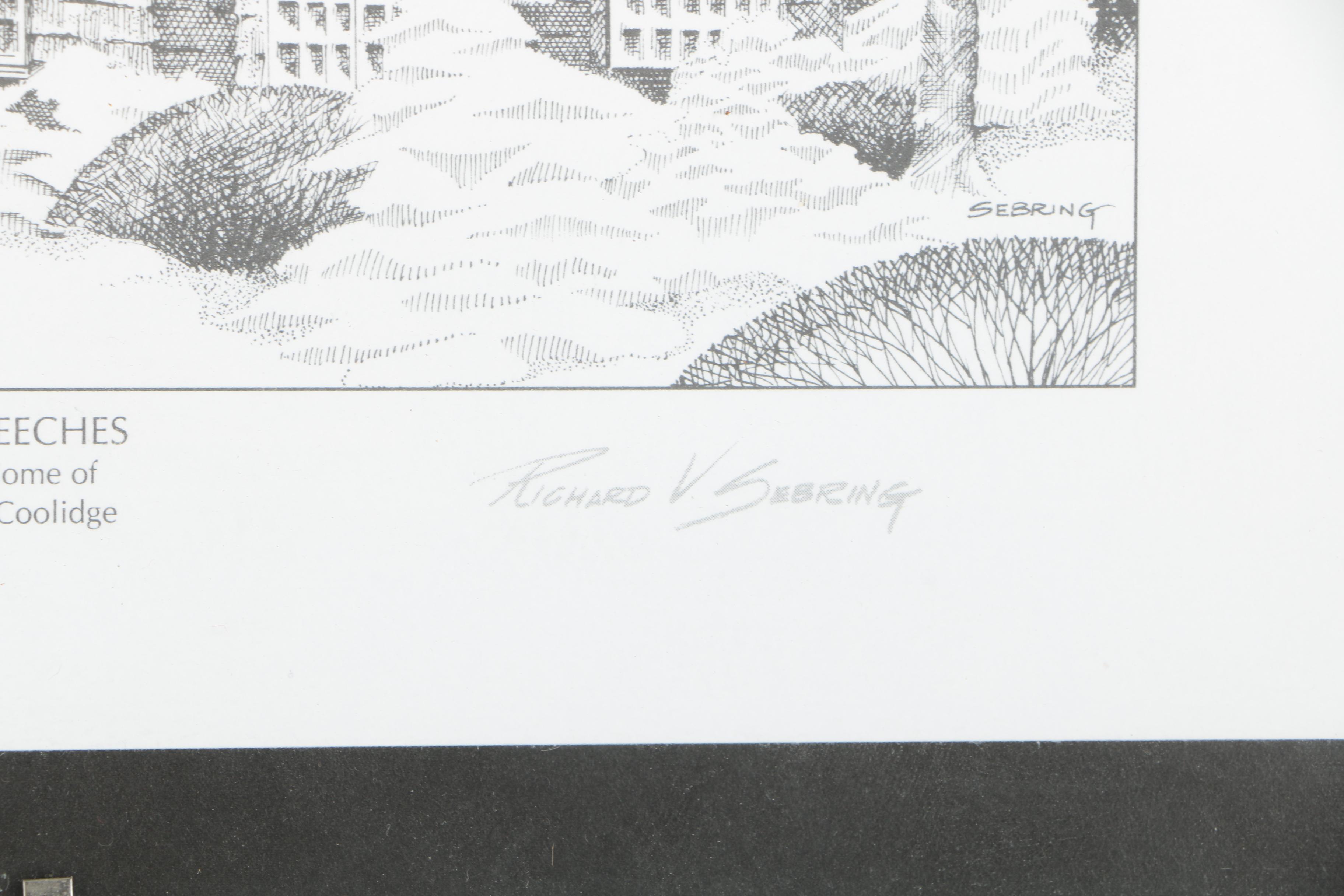 Richard V. Sebring Offset Lithographs of U. S. Presidents' Private Residences