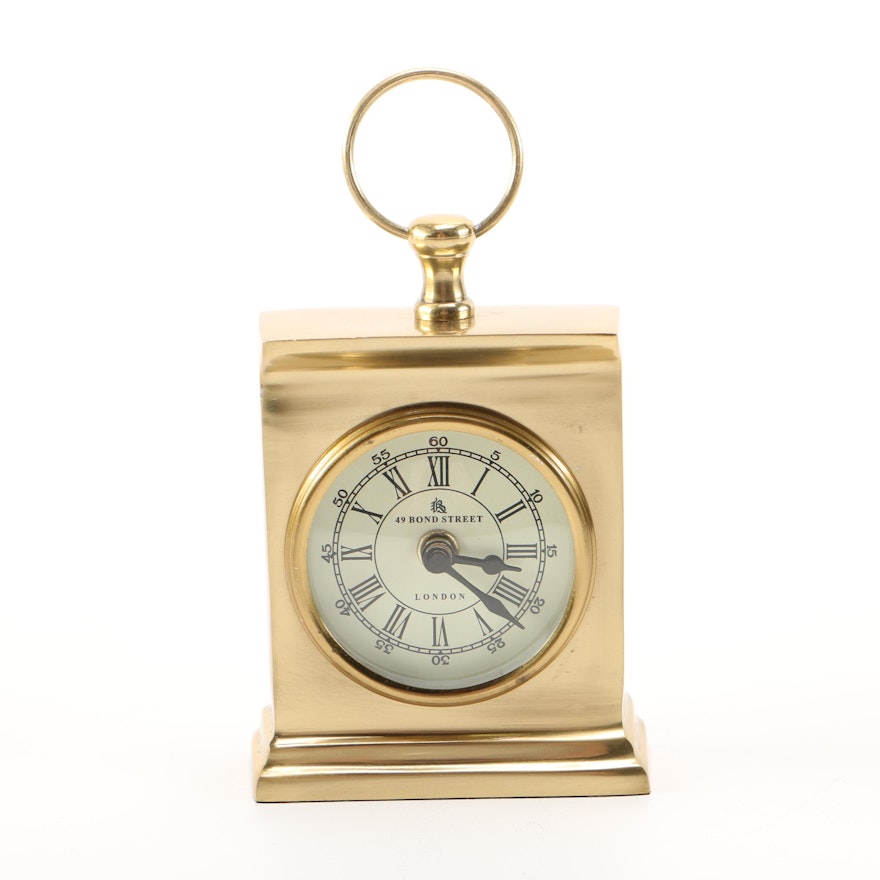 49 Bond Street Brass Clock