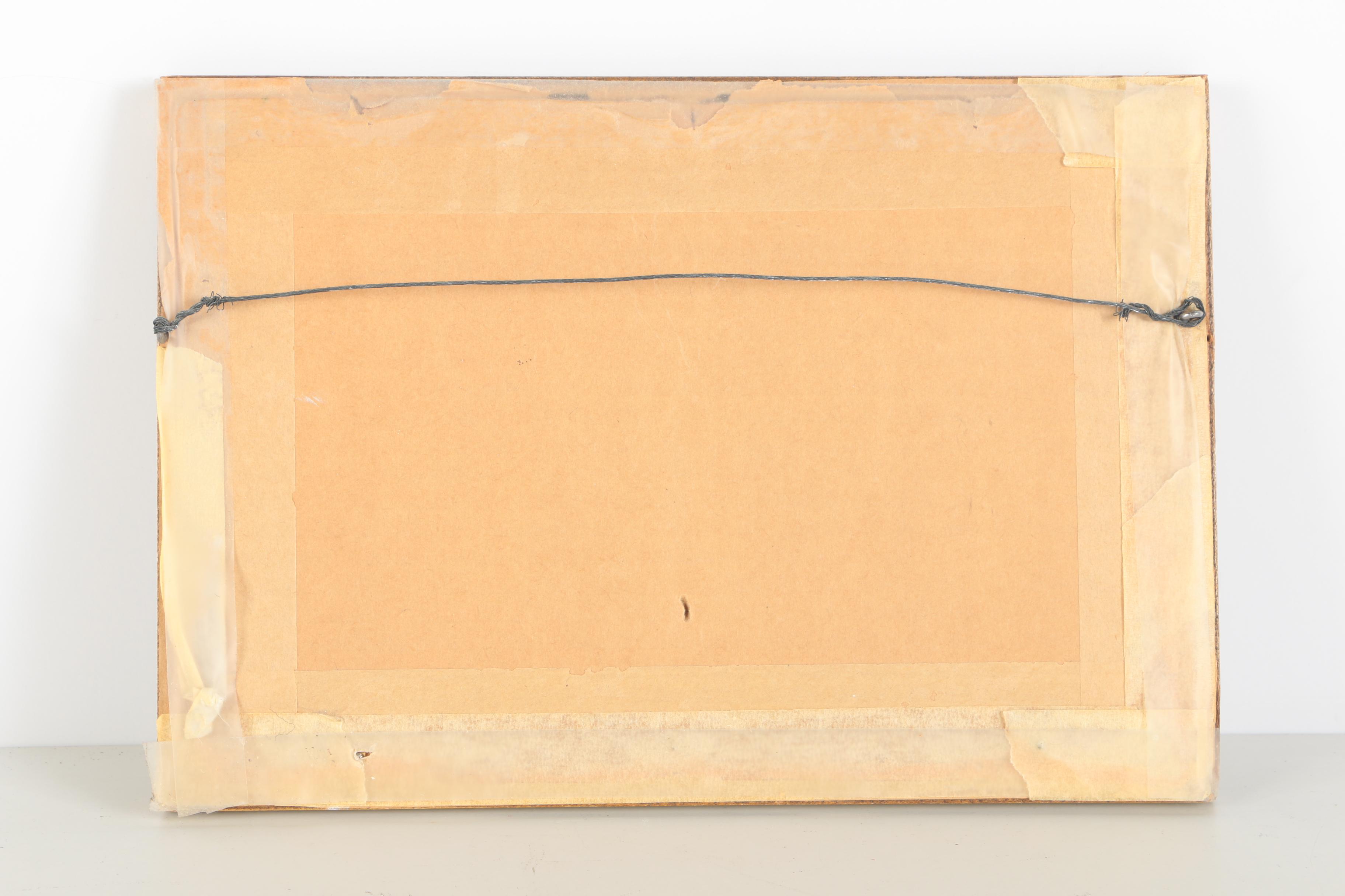 Mid Century Color Lithograph Street Scene "Paris, Les Bouquinistes"