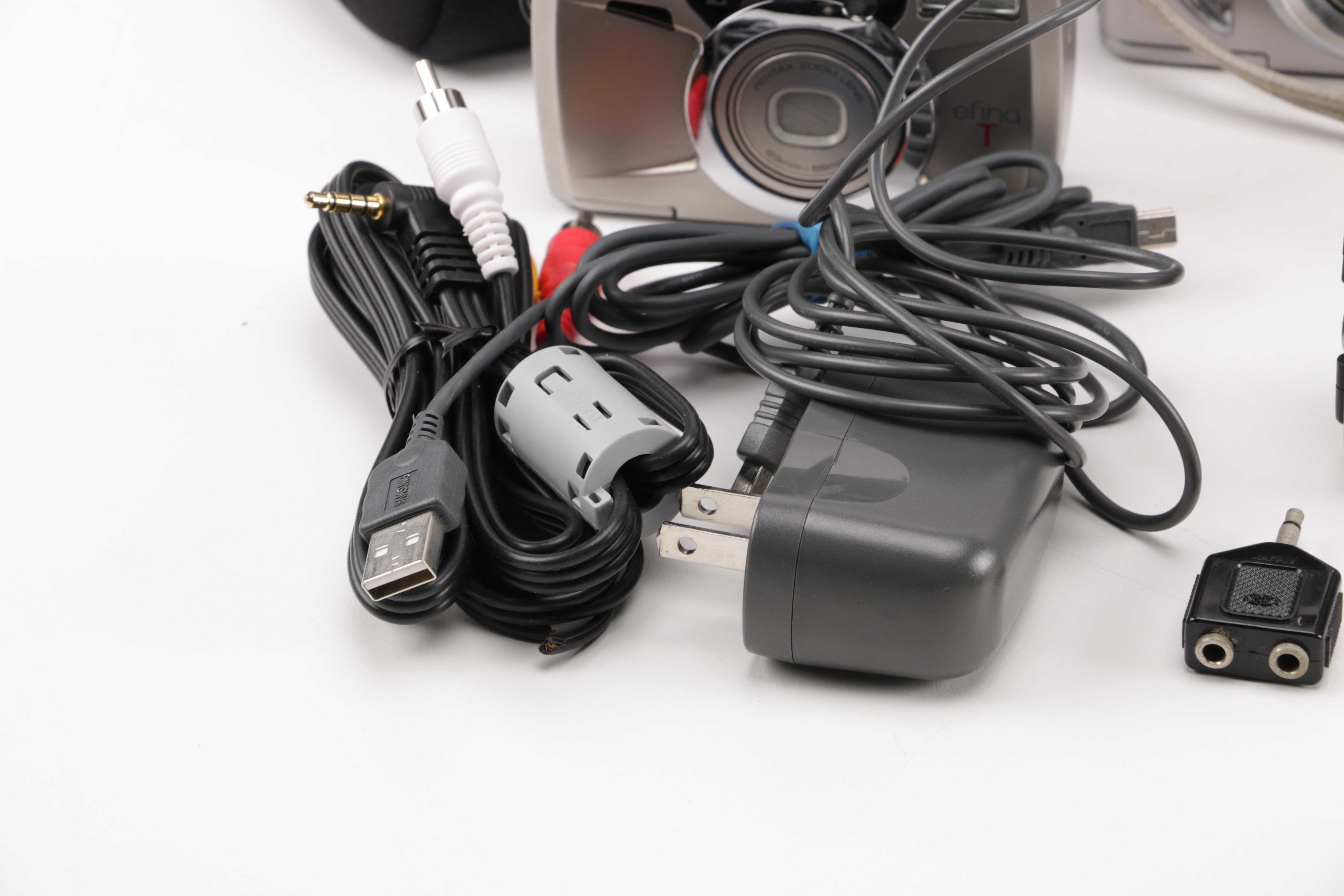 Photography Equipment Collection and Portable DVD Player