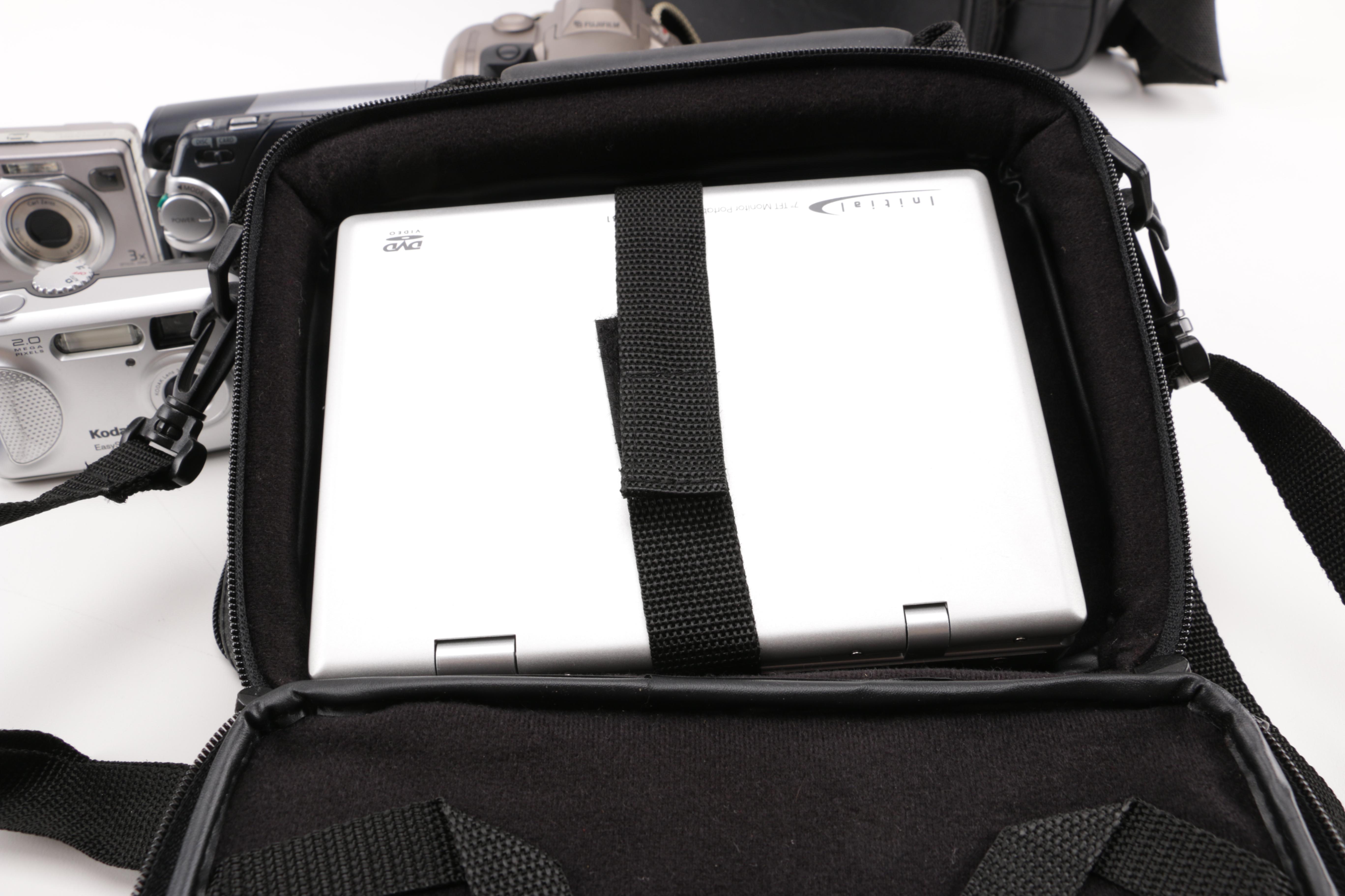 Photography Equipment Collection and Portable DVD Player