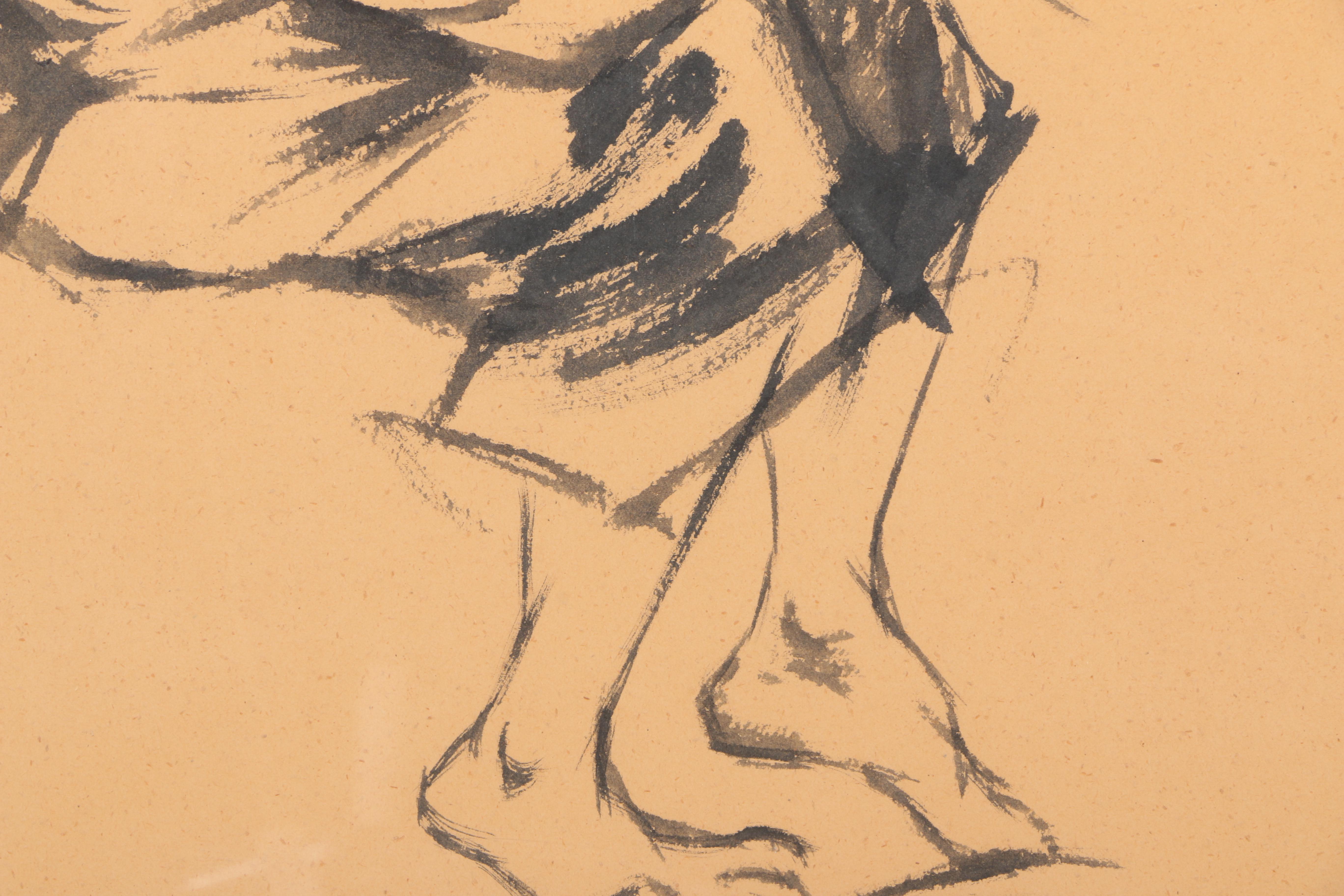 Ink Wash Figure Drawing