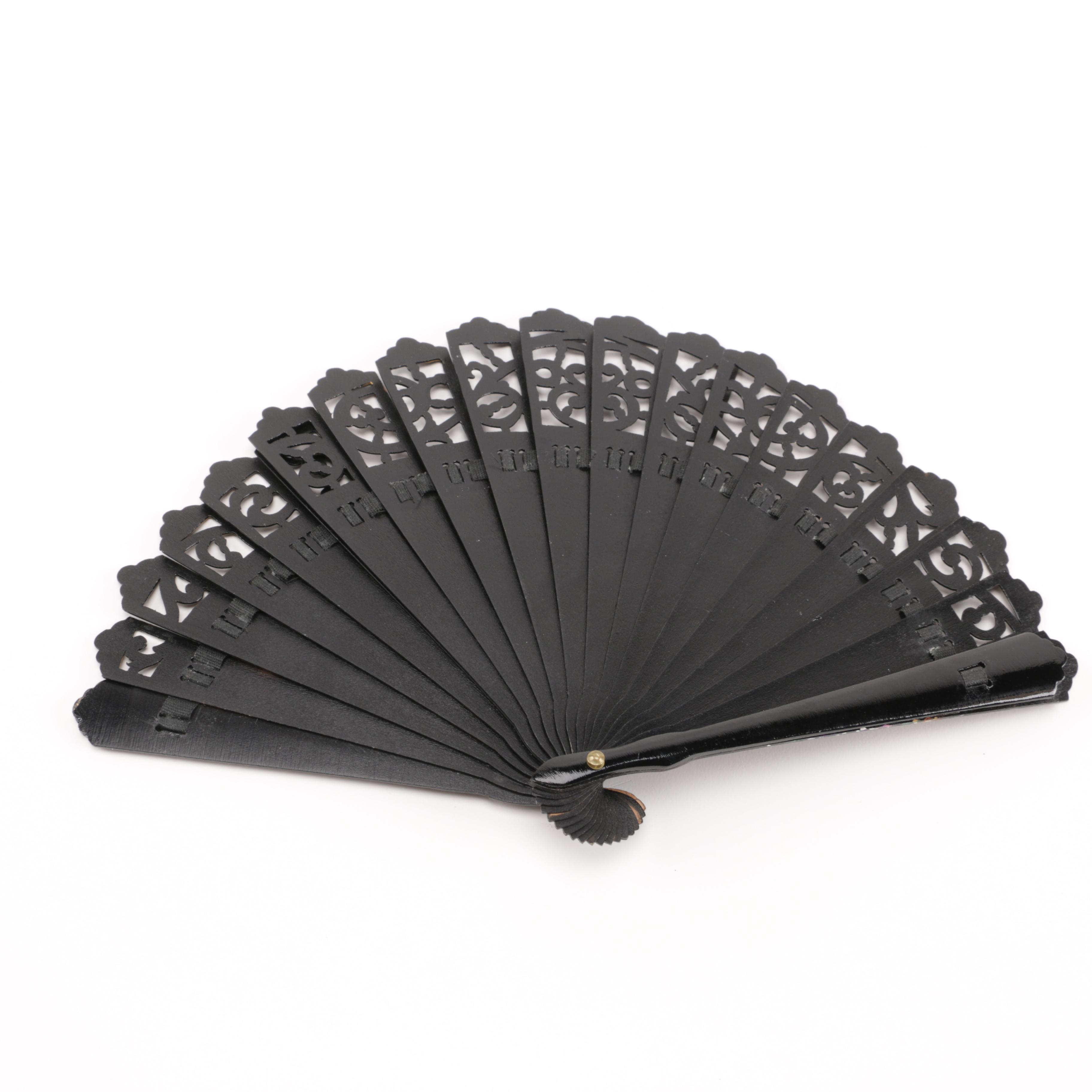 Floral Fans Including Stand