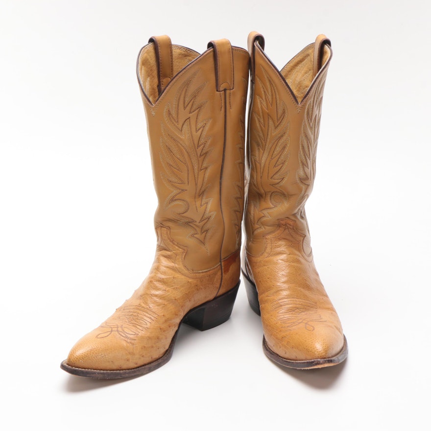 Justin Full Quill Ostrich Boots