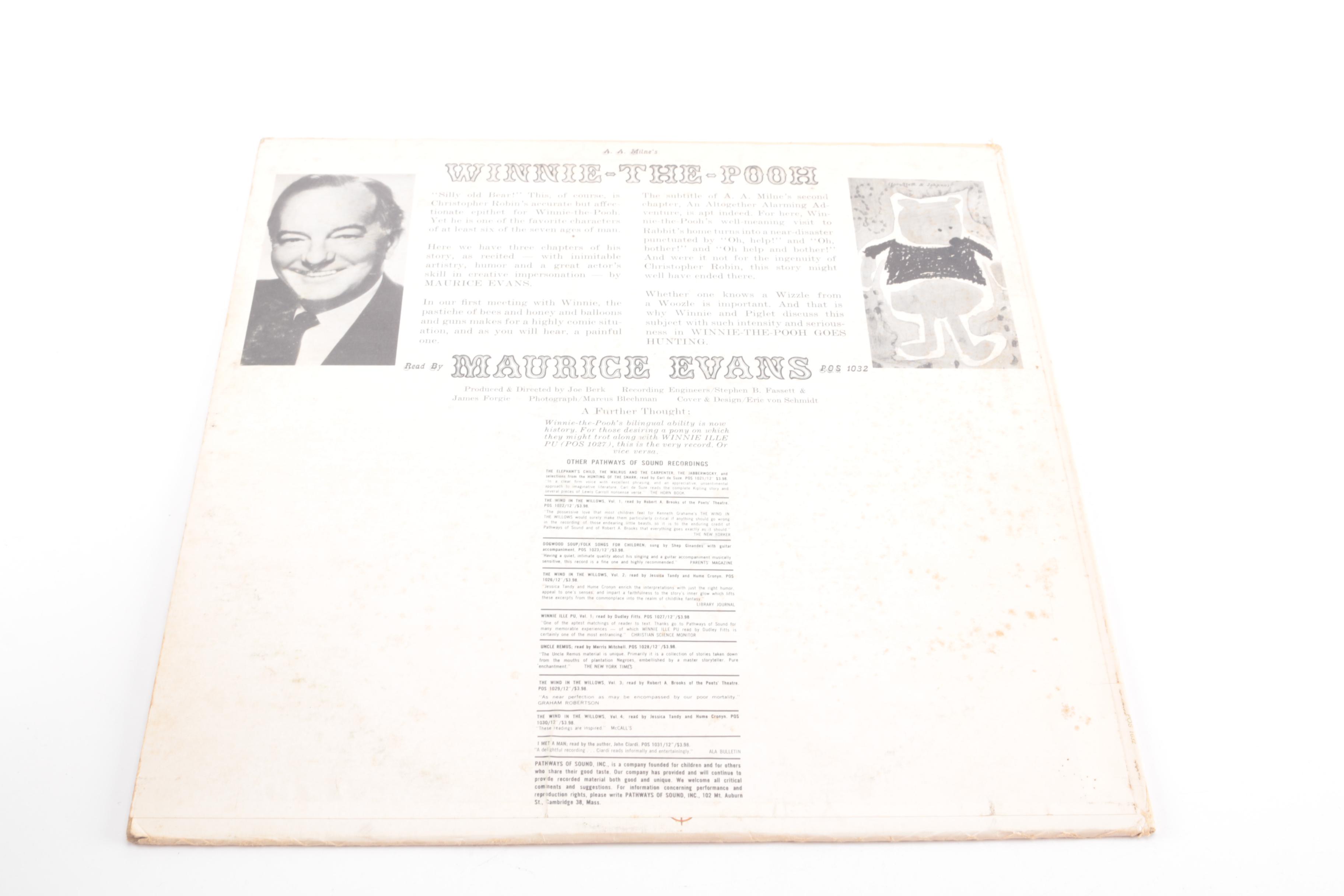 Vintage Children's Records Including Winnie-the-Pooh Read by Maurice Evans
