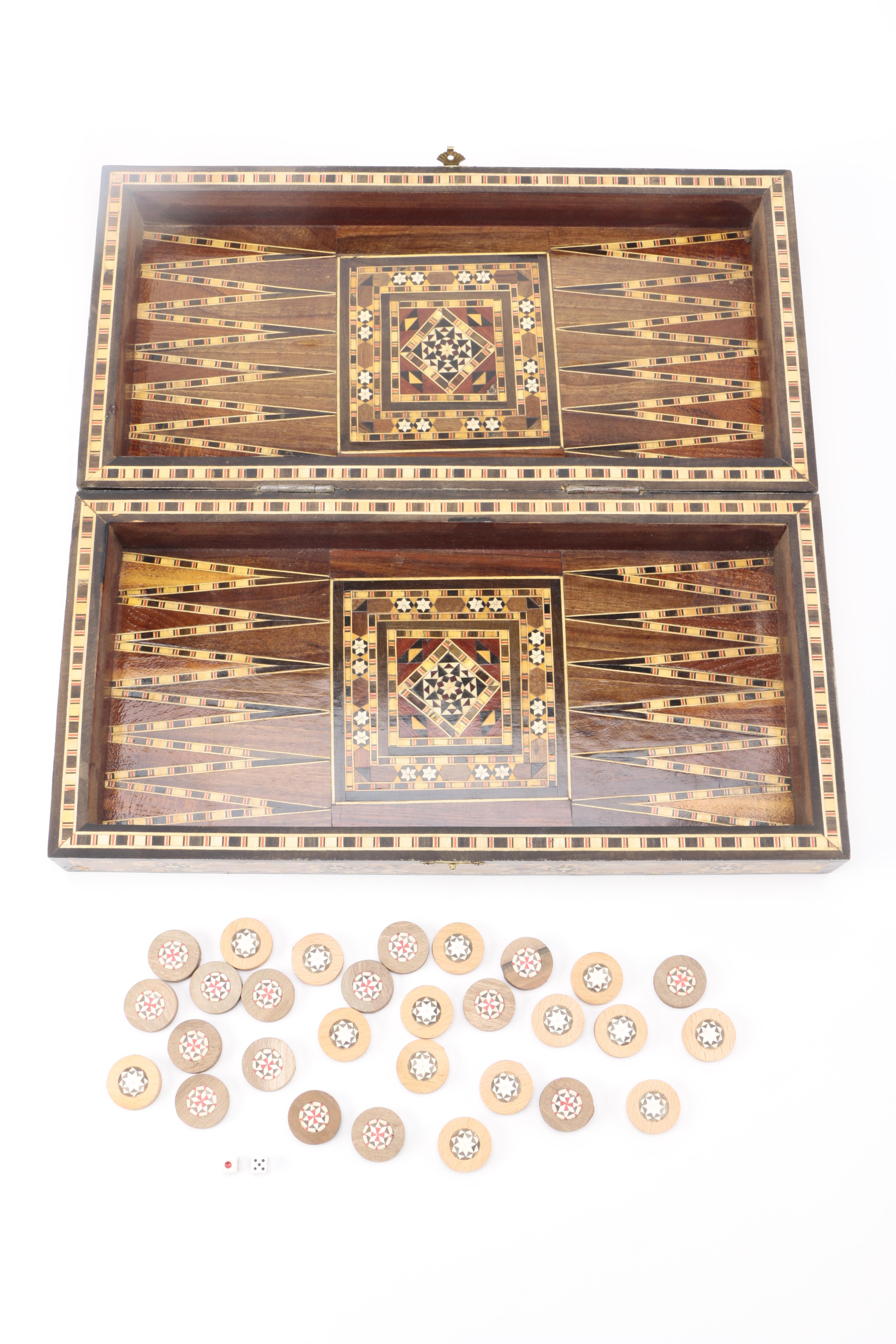 Backgammon Game in Wooden Case