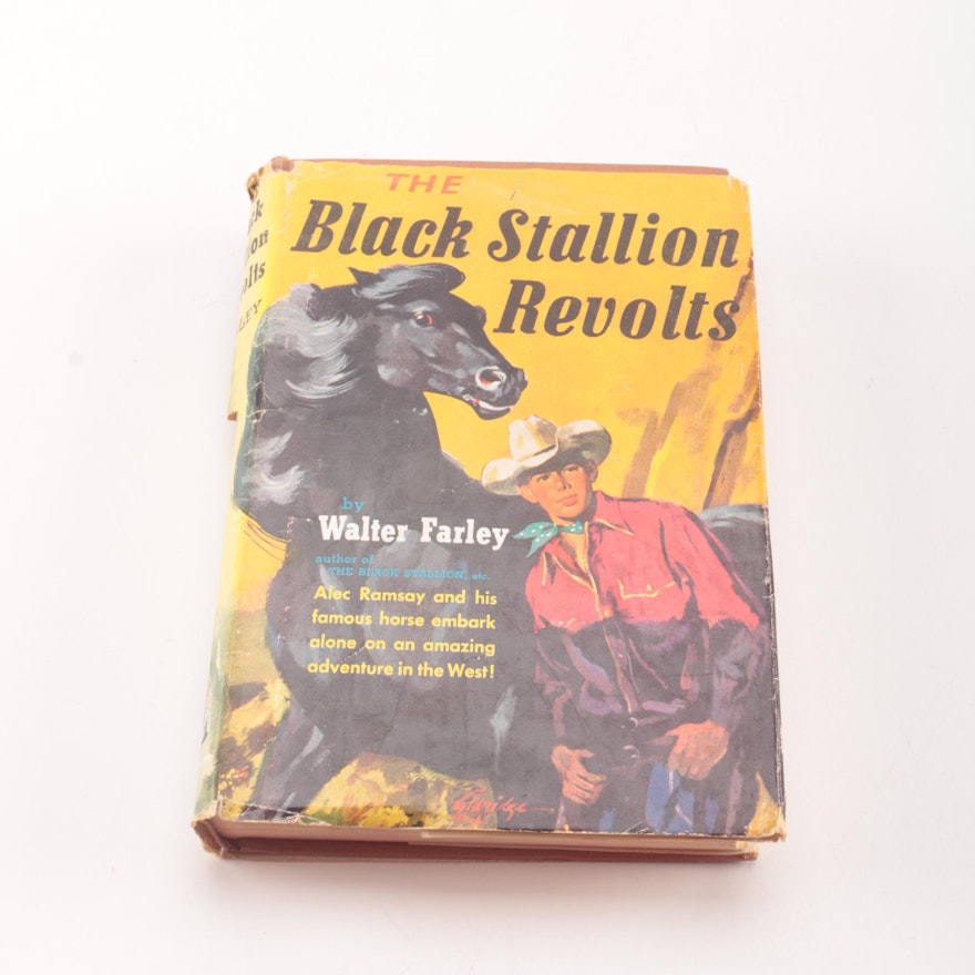 1953 First Printing "The Black Stallion Revolts" by Walter Farley