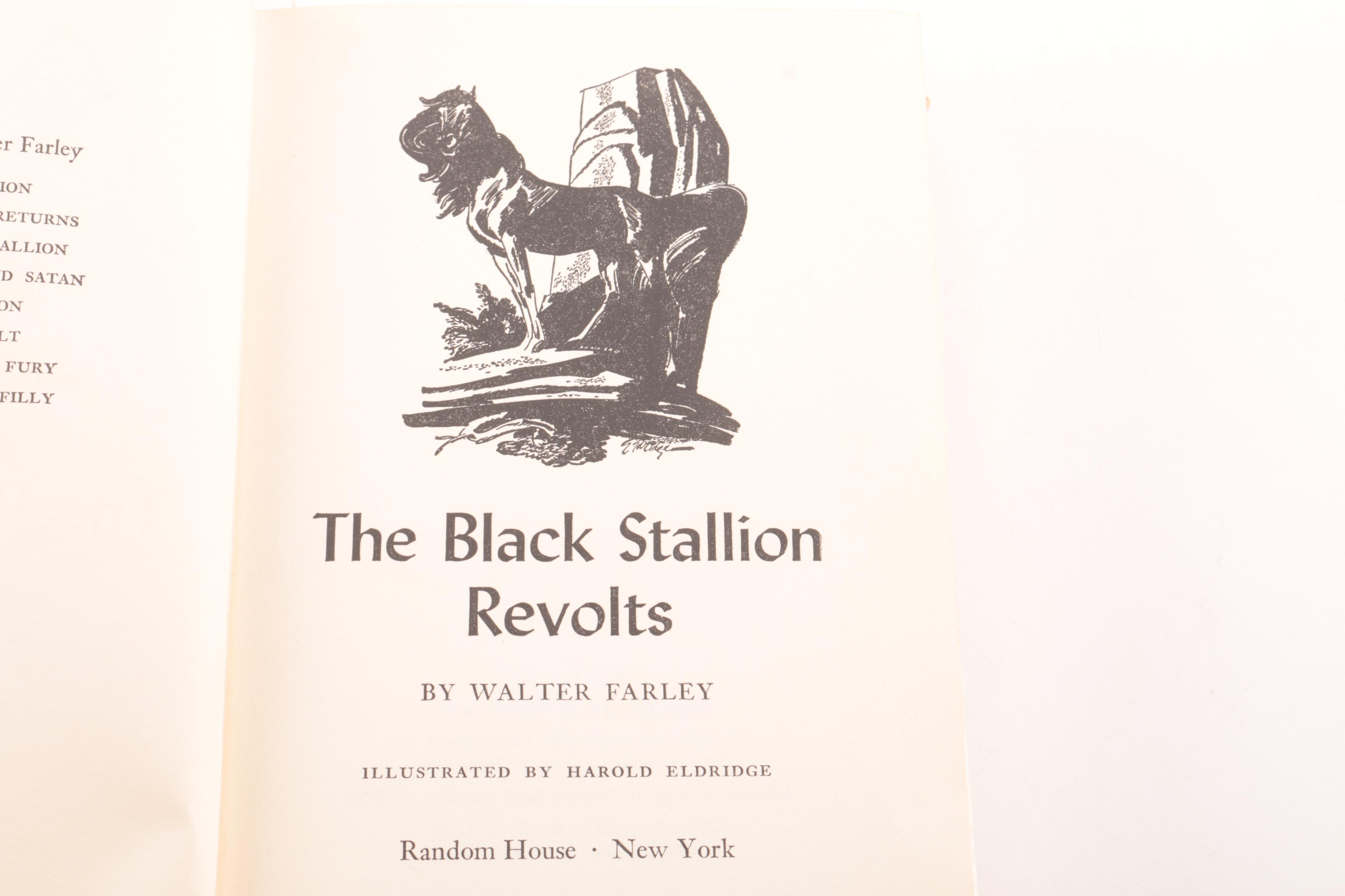 1953 First Printing "The Black Stallion Revolts" by Walter Farley