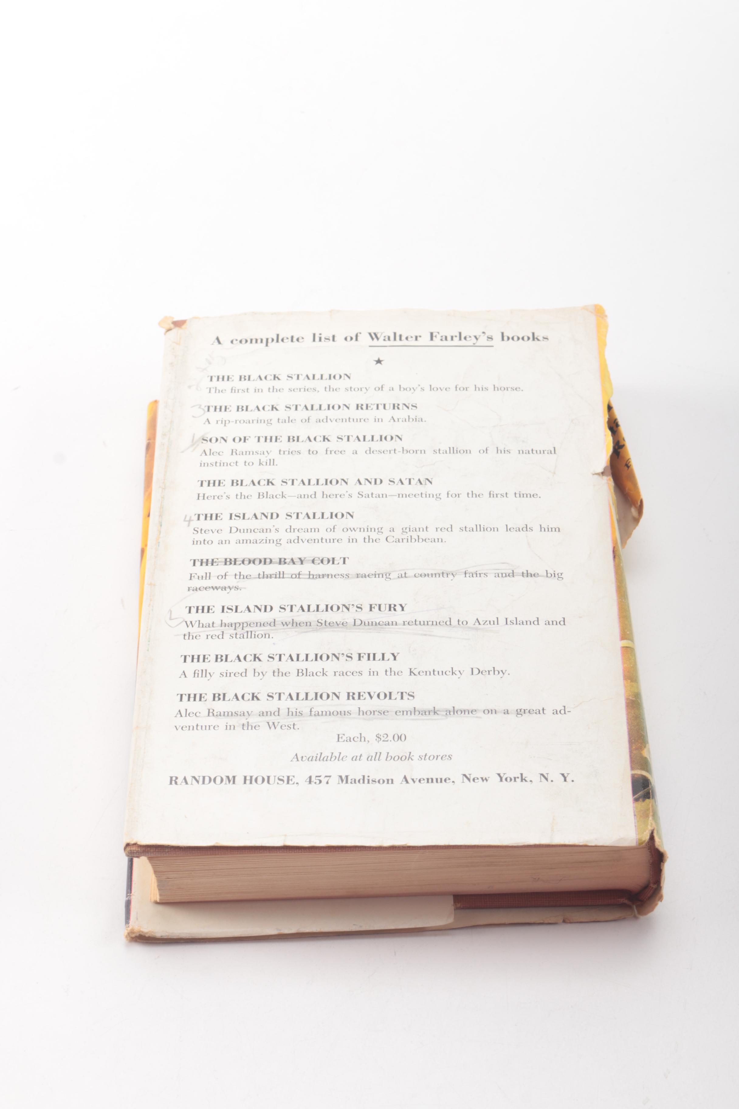 1953 First Printing "The Black Stallion Revolts" by Walter Farley