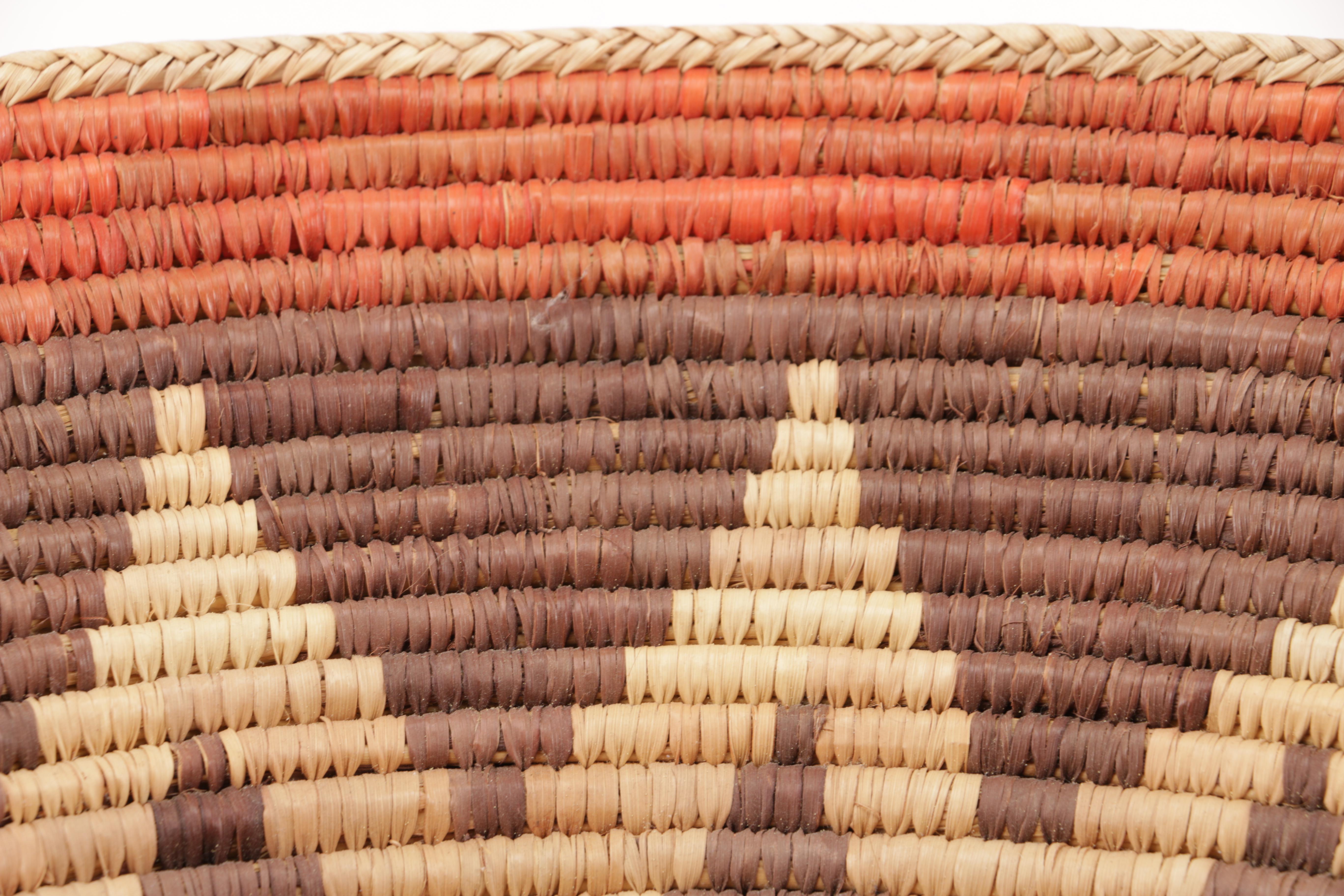 Hopi Style Woven Wicker Coil Basket